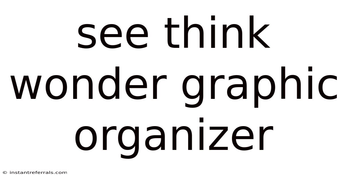 See Think Wonder Graphic Organizer
