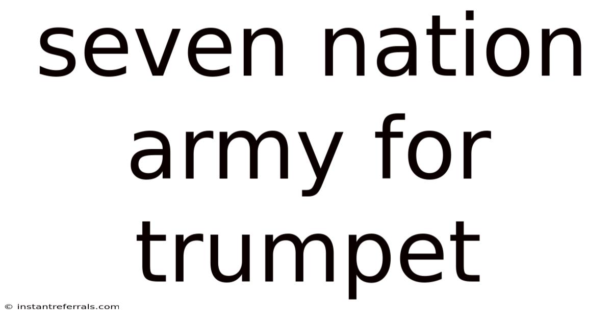 Seven Nation Army For Trumpet