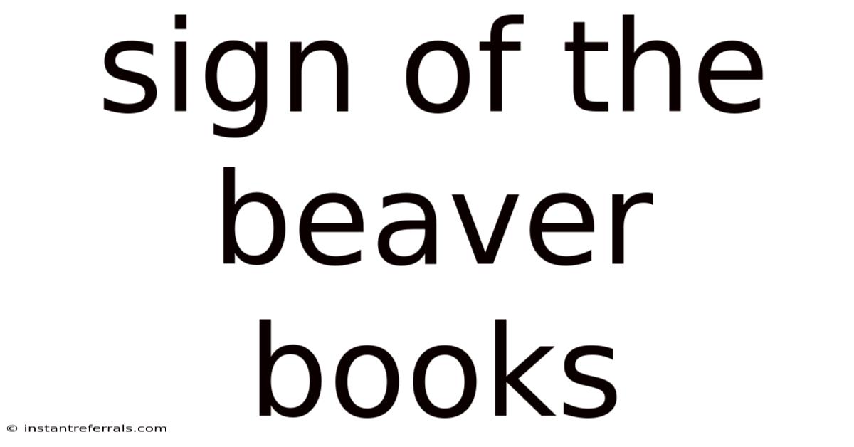 Sign Of The Beaver Books