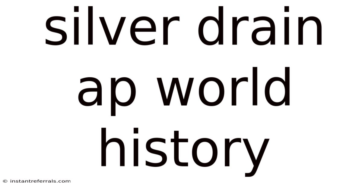Silver Drain Ap World History
