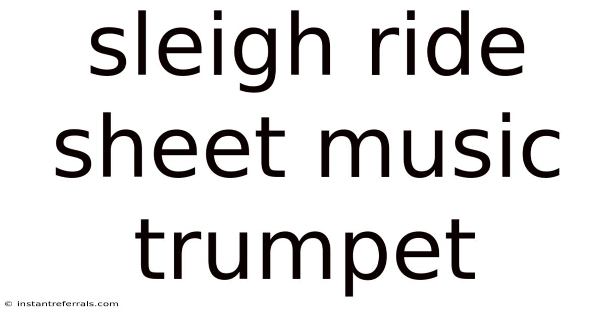 Sleigh Ride Sheet Music Trumpet