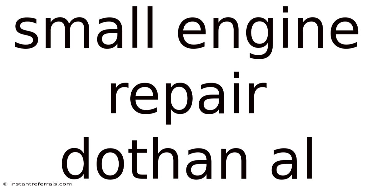 Small Engine Repair Dothan Al