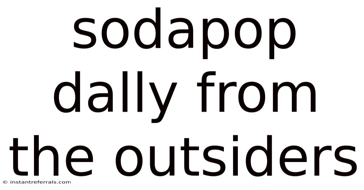 Sodapop Dally From The Outsiders