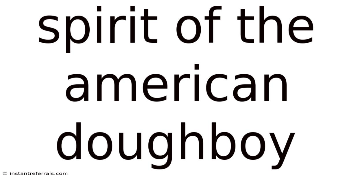 Spirit Of The American Doughboy