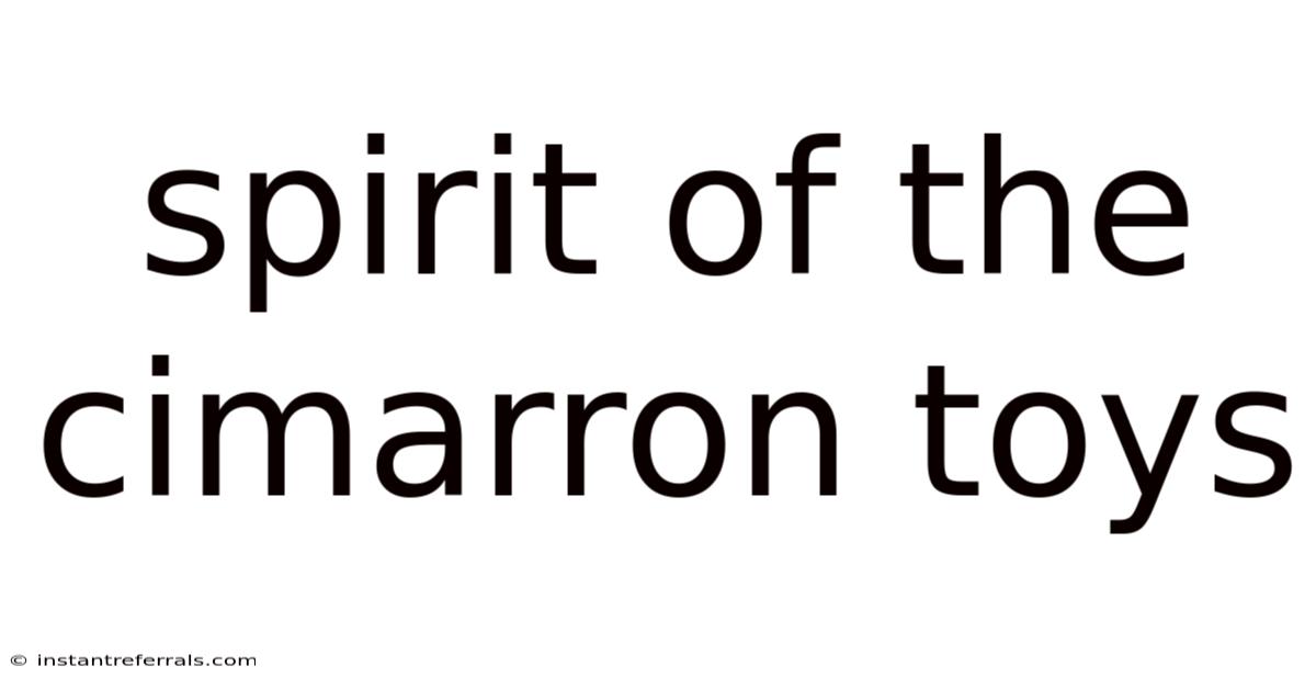 Spirit Of The Cimarron Toys