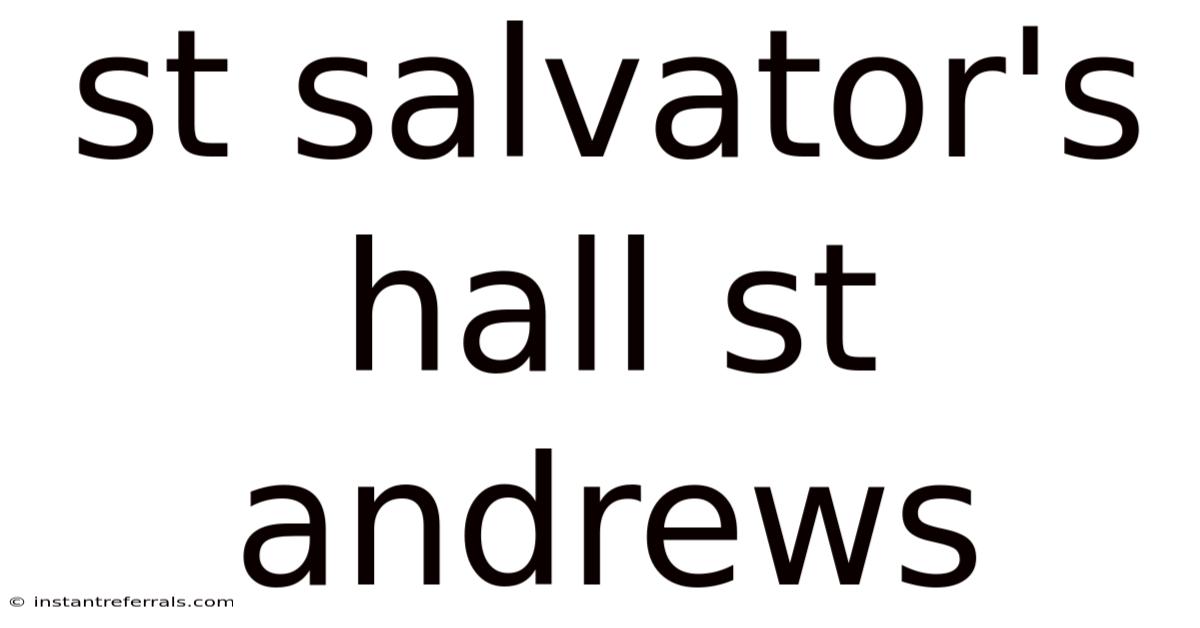 St Salvator's Hall St Andrews