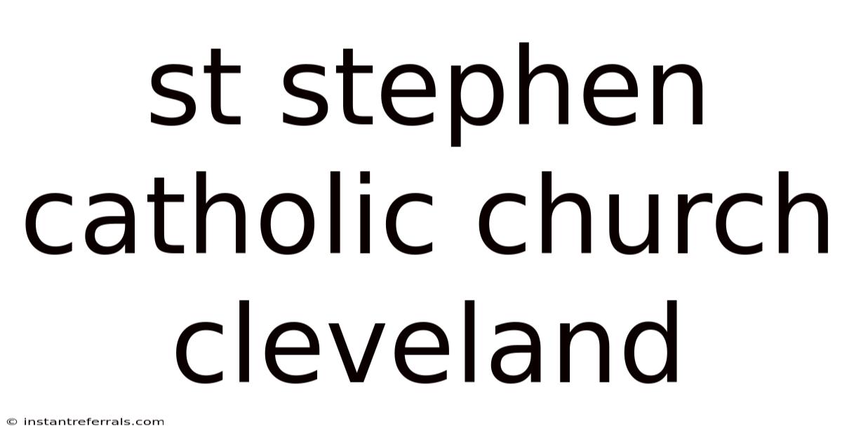 St Stephen Catholic Church Cleveland