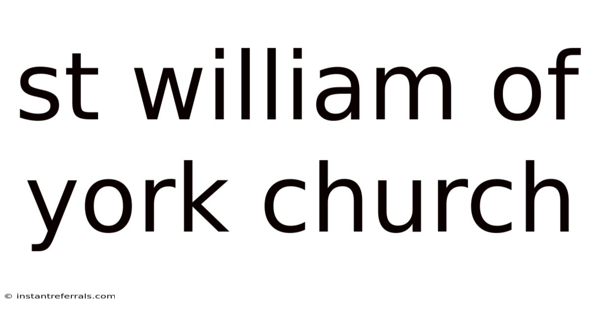 St William Of York Church