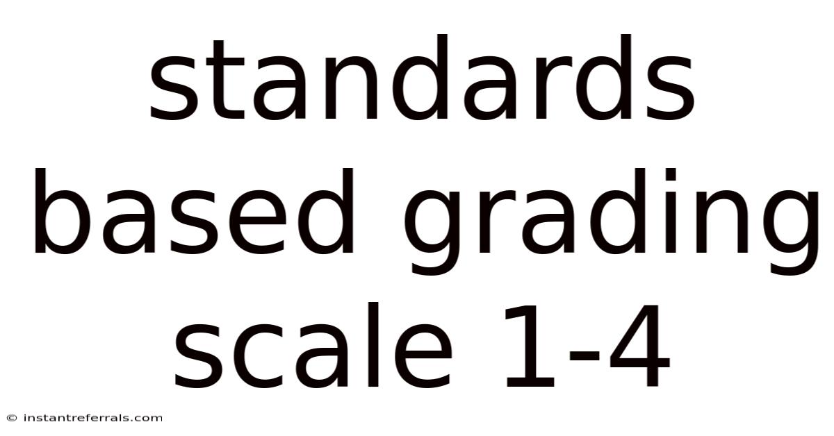 Standards Based Grading Scale 1-4