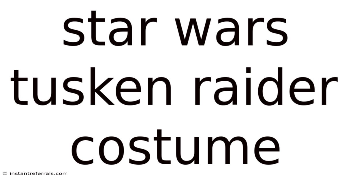 Star Wars Tusken Raider Costume