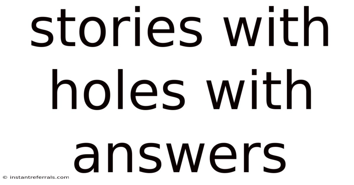 Stories With Holes With Answers