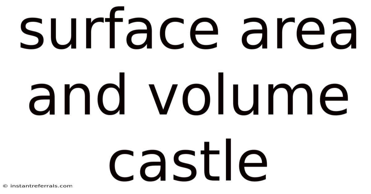 Surface Area And Volume Castle