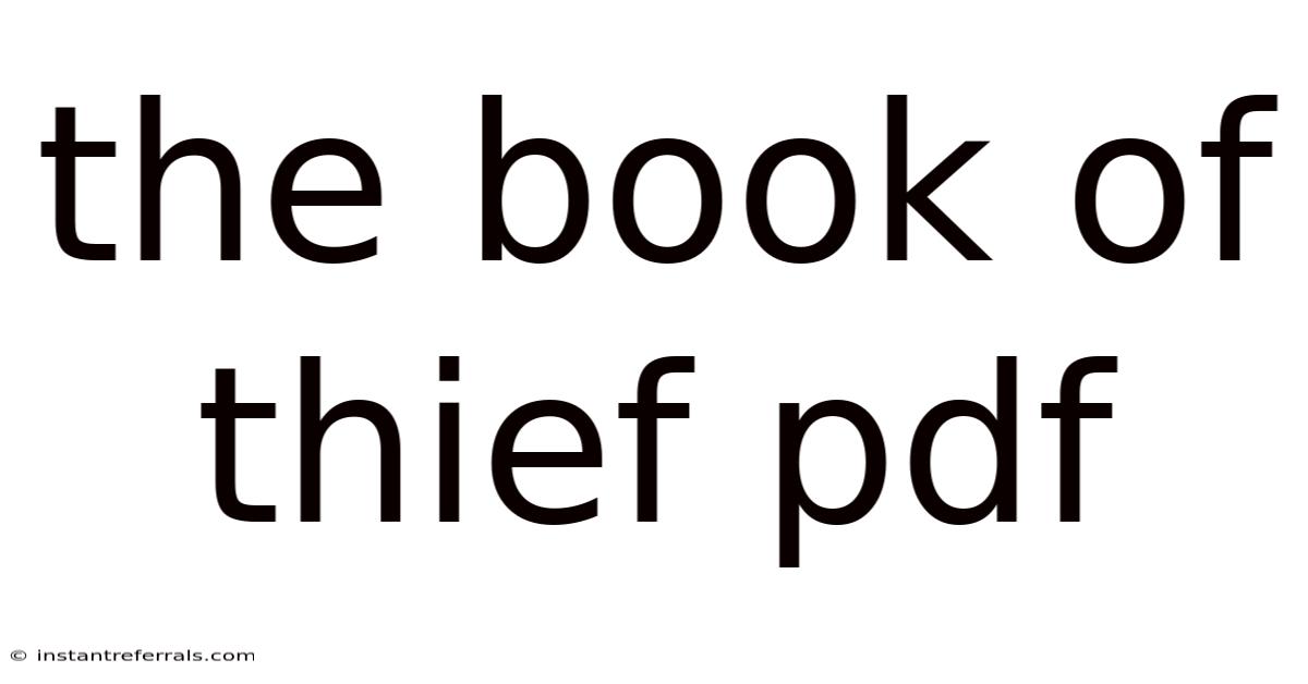 The Book Of Thief Pdf