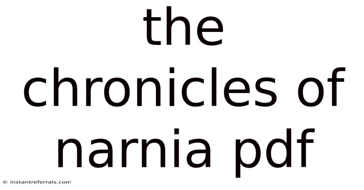 The Chronicles Of Narnia Pdf