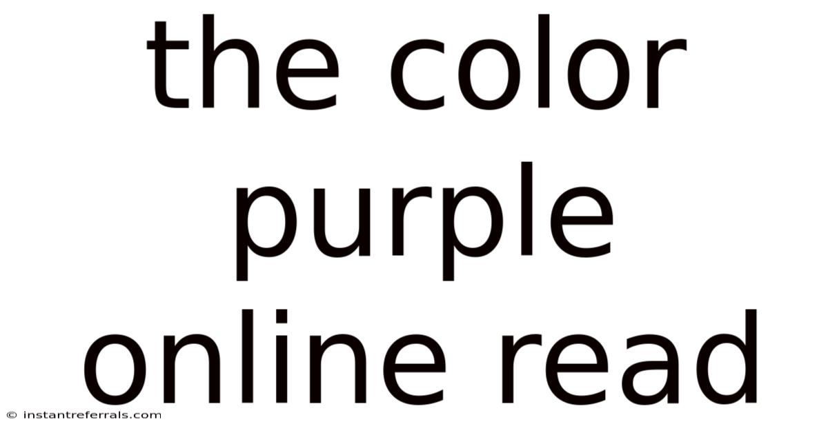 The Color Purple Online Read