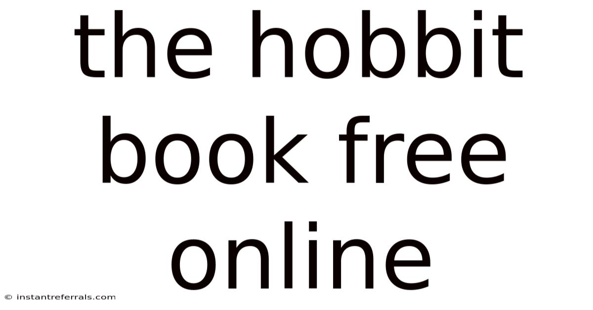The Hobbit Book Free Online