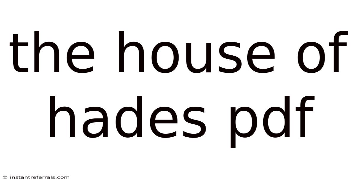 The House Of Hades Pdf