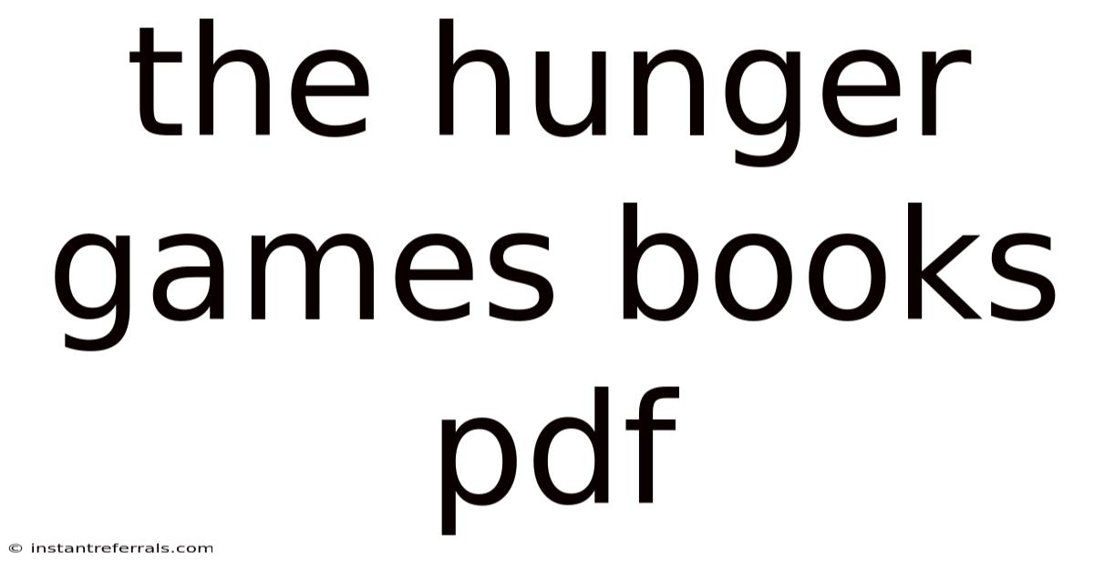 The Hunger Games Books Pdf