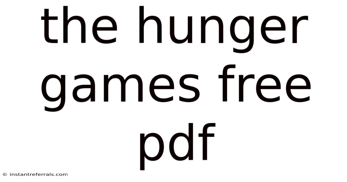 The Hunger Games Free Pdf