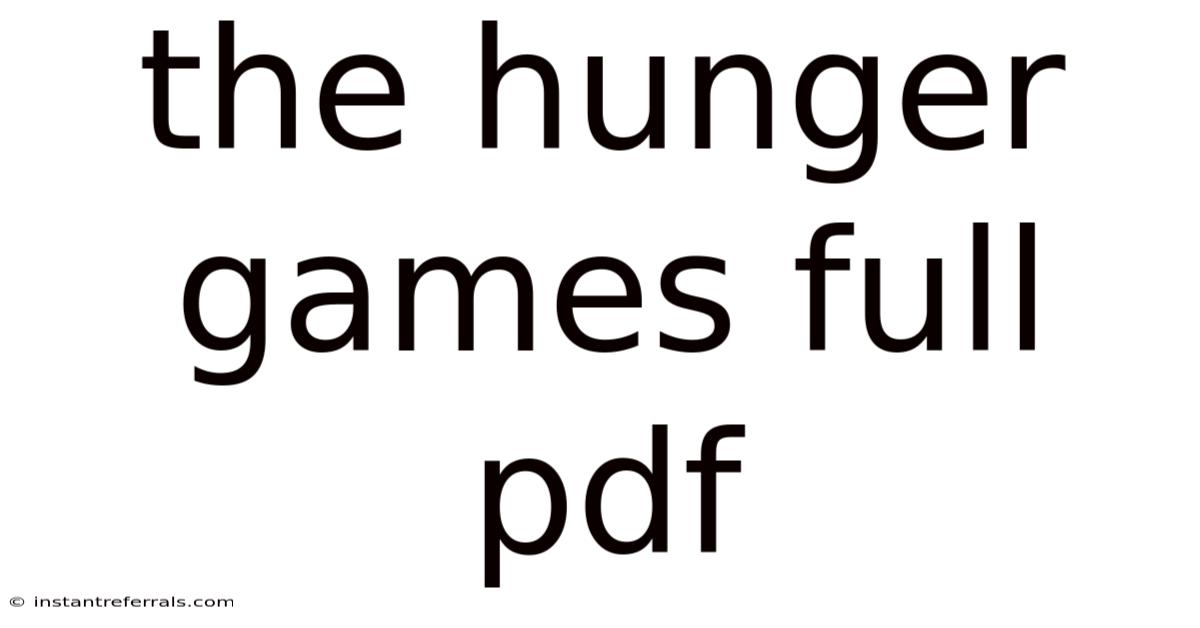 The Hunger Games Full Pdf