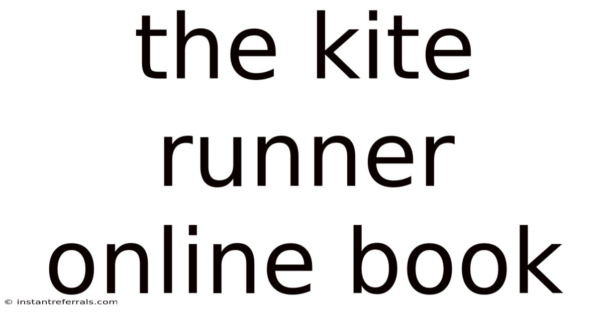 The Kite Runner Online Book