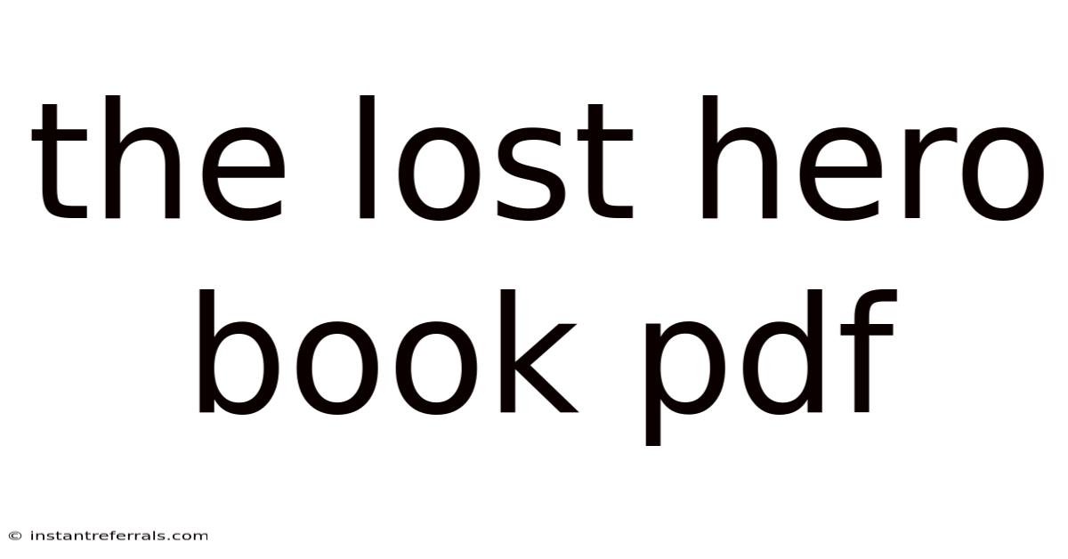 The Lost Hero Book Pdf