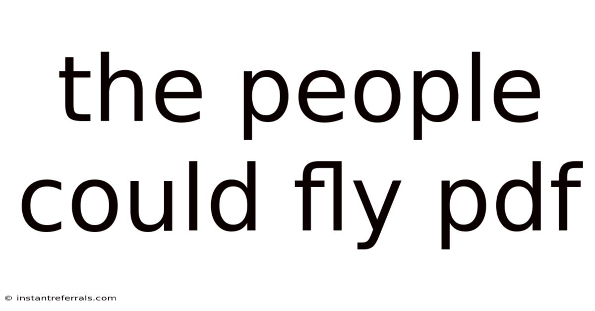 The People Could Fly Pdf
