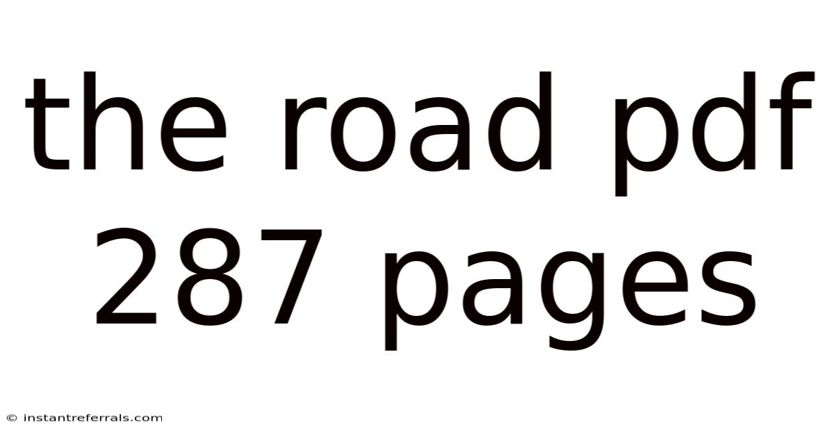 The Road Pdf 287 Pages