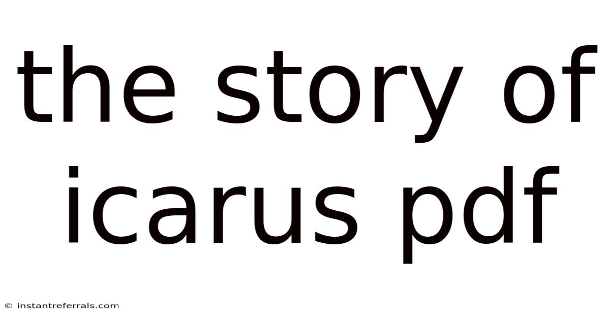 The Story Of Icarus Pdf