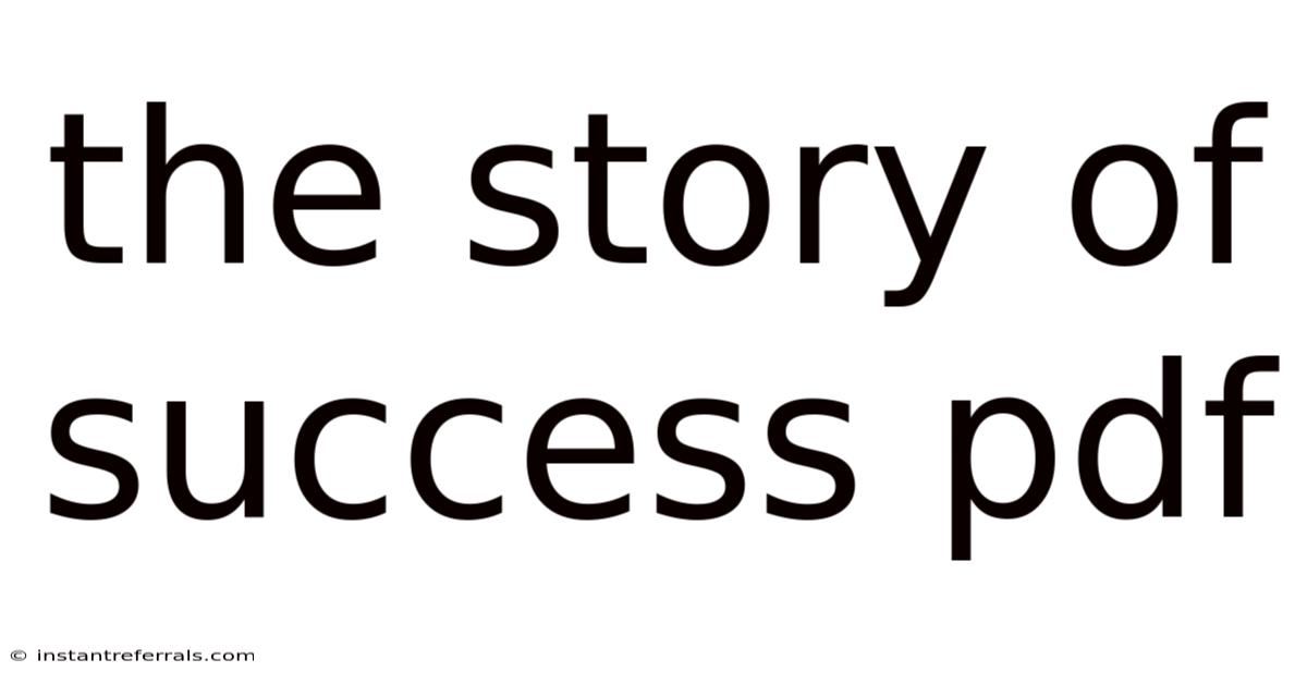 The Story Of Success Pdf