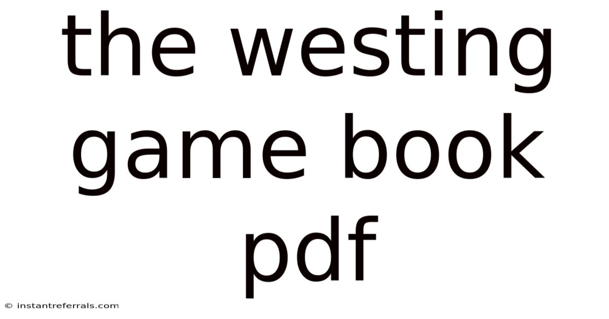 The Westing Game Book Pdf