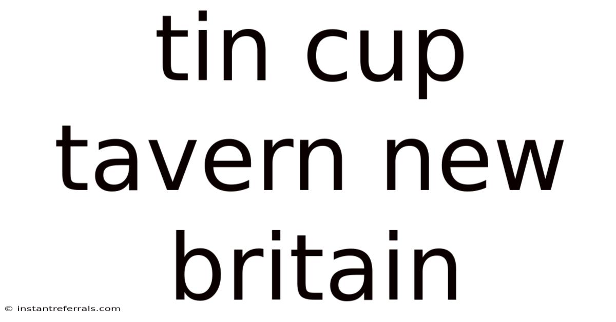 Tin Cup Tavern New Britain