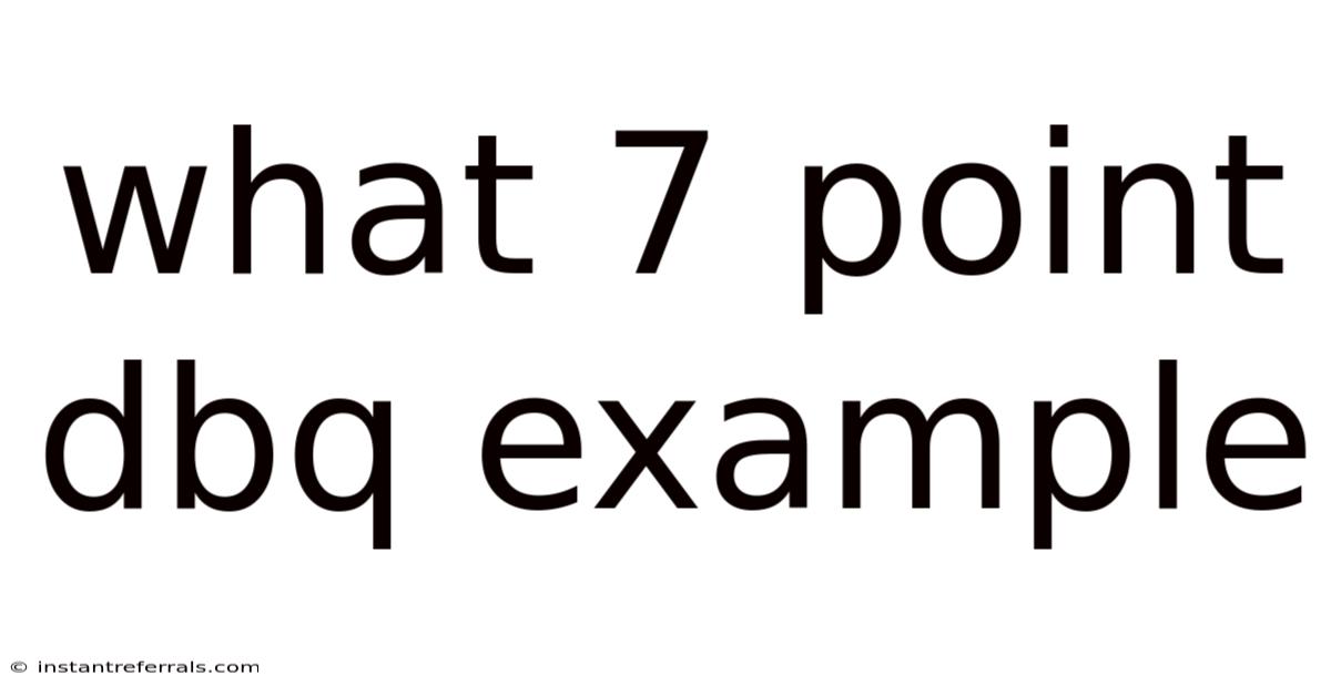 What 7 Point Dbq Example