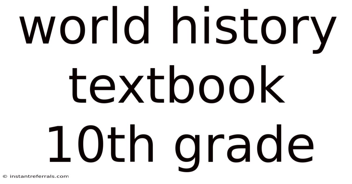 World History Textbook 10th Grade