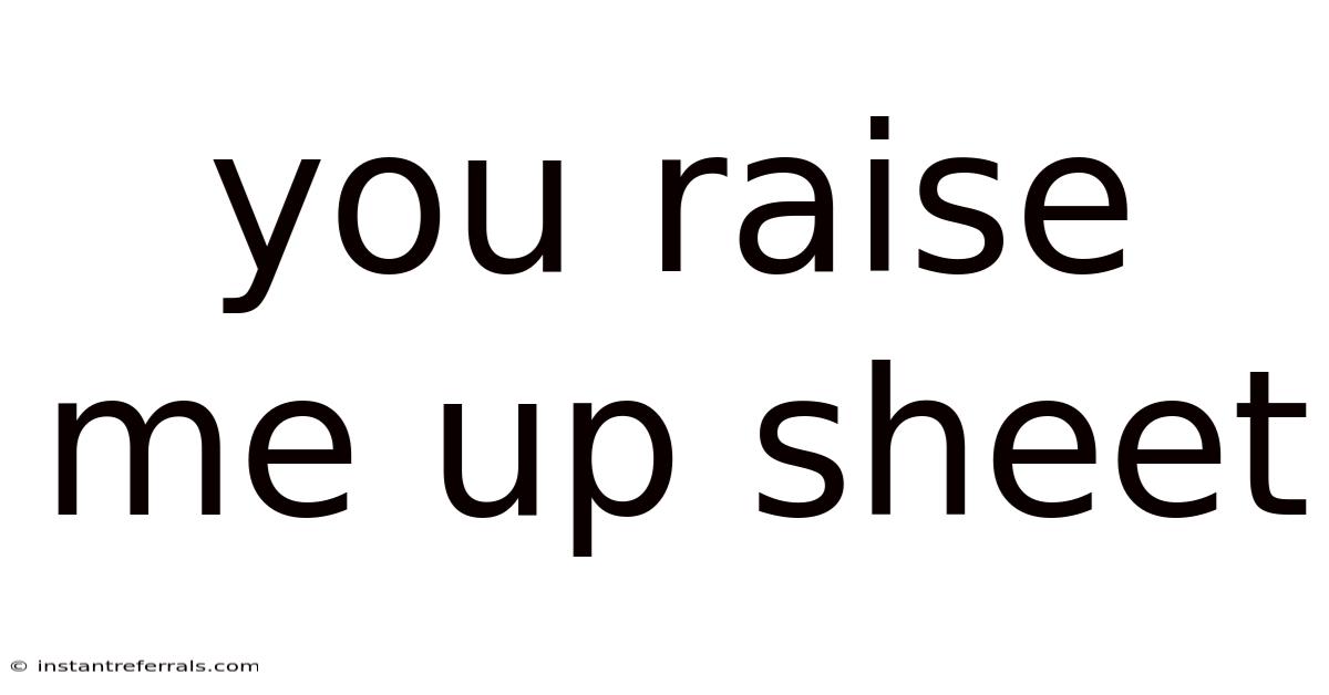 You Raise Me Up Sheet